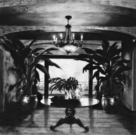 Beverly Hills charcoal on paper Joachim Devillé