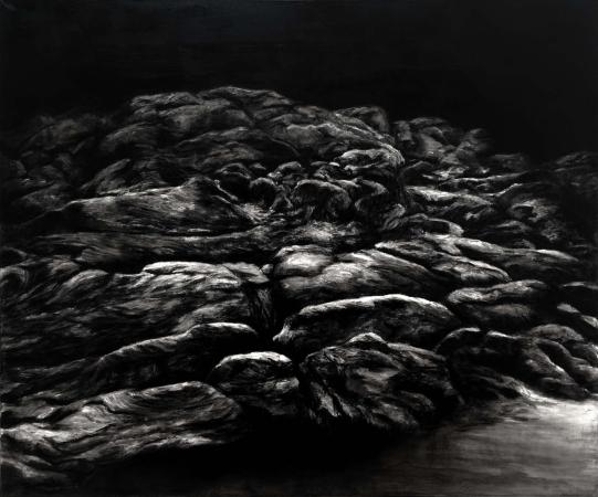 Charcoal on canvas, Joachim Devillé, 2017